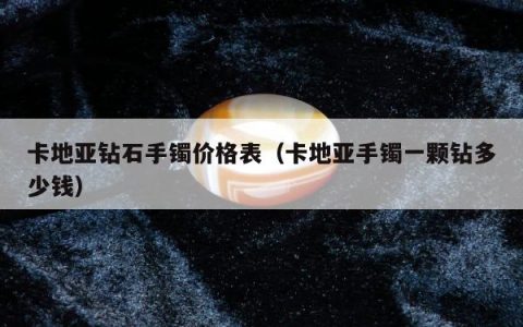 卡地亚钻石手镯价格表（卡地亚手镯一颗钻多少钱）