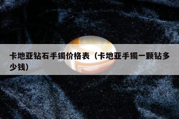 卡地亚钻石手镯价格表（卡地亚手镯一颗钻多少钱）