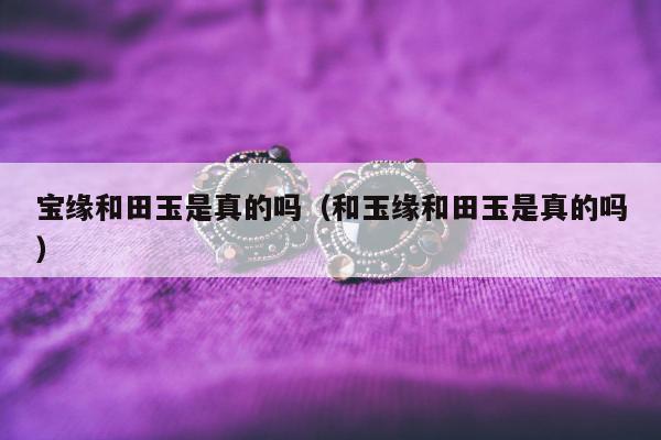 宝缘和田玉是真的吗（和玉缘和田玉是真的吗）