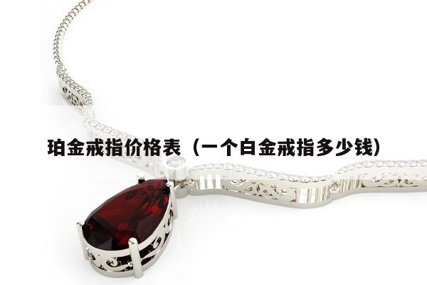 珀金戒指价格表（一个白金戒指多少钱）