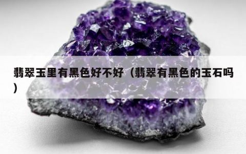 翡翠玉里有黑色好不好（翡翠有黑色的玉石吗）