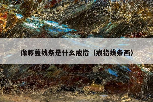 像藤蔓线条是什么戒指（戒指线条画）
