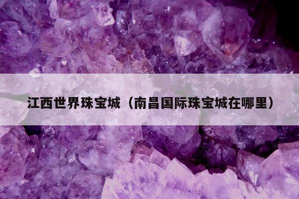 江西世界珠宝城（南昌国际珠宝城在哪里）