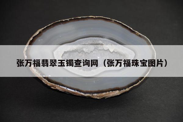 张万福翡翠玉镯查询网（张万福珠宝图片）