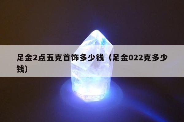 足金2点五克首饰多少钱（足金022克多少钱）