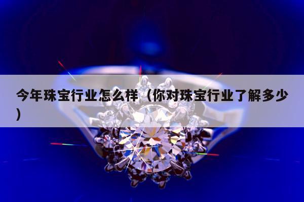今年珠宝行业怎么样（你对珠宝行业了解多少）