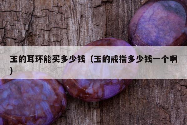 玉的耳环能买多少钱（玉的戒指多少钱一个啊）