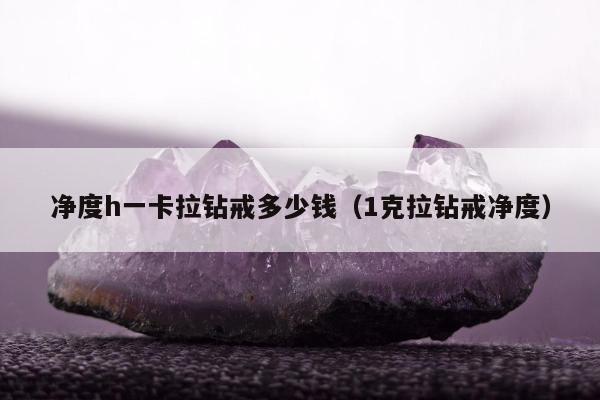 净度h一卡拉钻戒多少钱（1克拉钻戒净度）