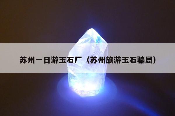 苏州一日游玉石厂（苏州旅游玉石骗局）