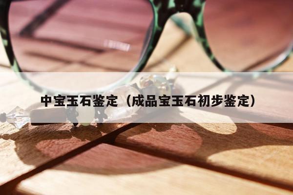 中宝玉石鉴定（成品宝玉石初步鉴定）