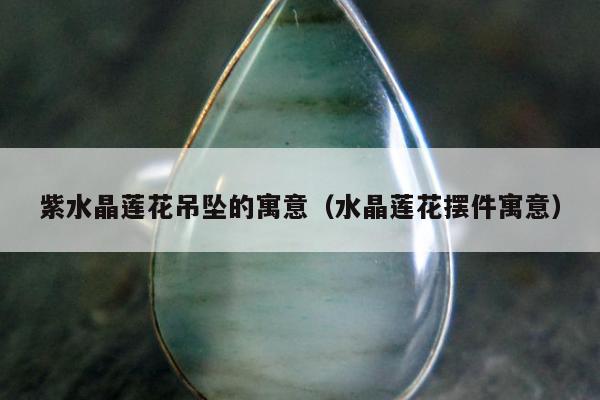 紫水晶莲花吊坠的寓意（水晶莲花摆件寓意）