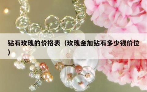 钻石玫瑰的价格表（玫瑰金加钻石多少钱价位）