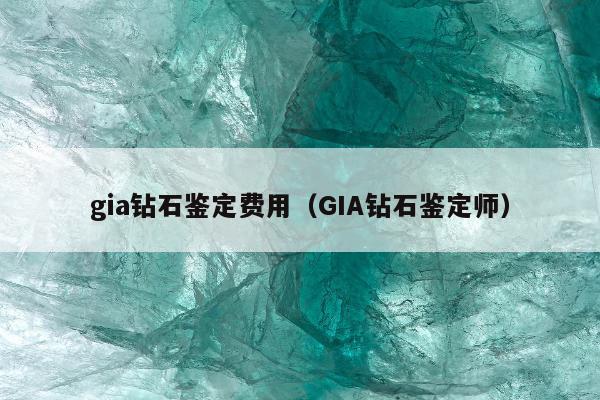gia钻石鉴定费用（GIA钻石鉴定师）