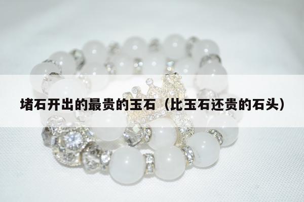 堵石开出的最贵的玉石（比玉石还贵的石头）