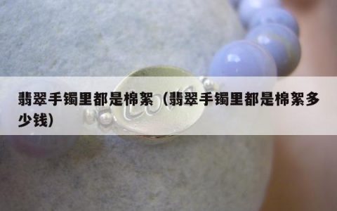 翡翠手镯里都是棉絮（翡翠手镯里都是棉絮多少钱）