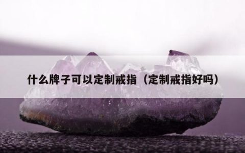 什么牌子可以定制戒指（定制戒指好吗）