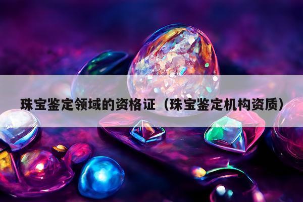 珠宝鉴定领域的资格证（珠宝鉴定机构资质）