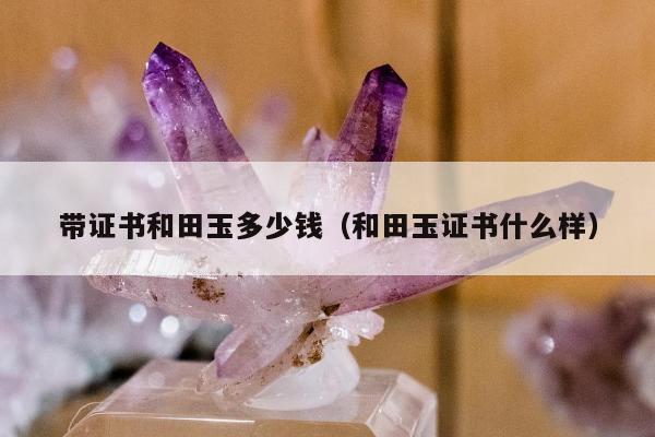带证书和田玉多少钱（和田玉证书什么样）