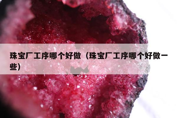 珠宝厂工序哪个好做（珠宝厂工序哪个好做一些）