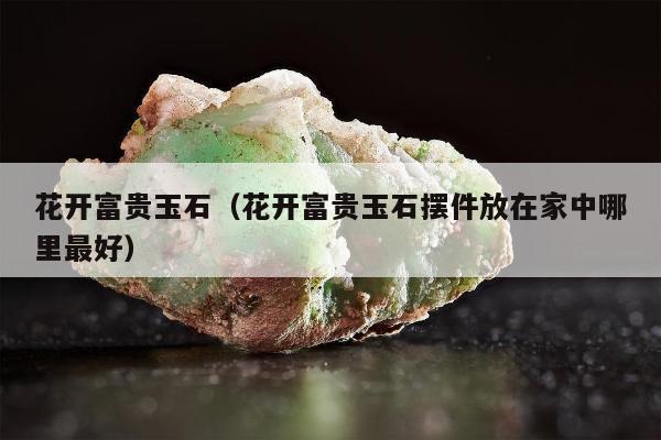 花开富贵玉石（花开富贵玉石摆件放在家中哪里最好）