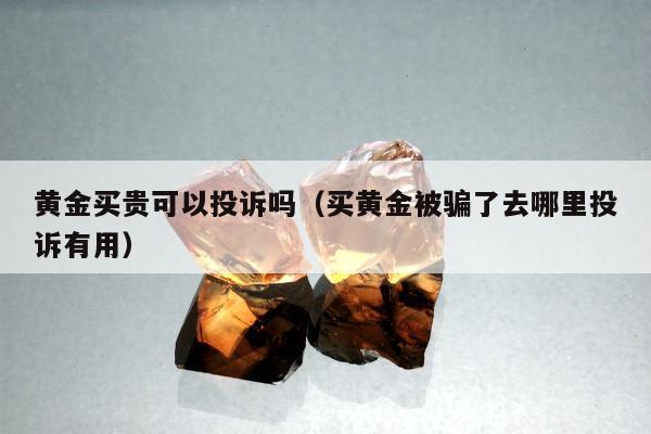 黄金买贵可以投诉吗（买黄金被骗了去哪里投诉有用）