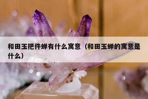 和田玉把件蝉有什么寓意（和田玉蝉的寓意是什么）