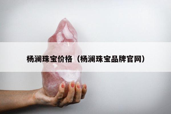 杨澜珠宝价格（杨澜珠宝品牌官网）