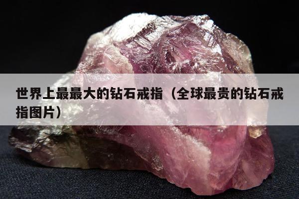 世界上最最大的钻石戒指（全球最贵的钻石戒指图片）