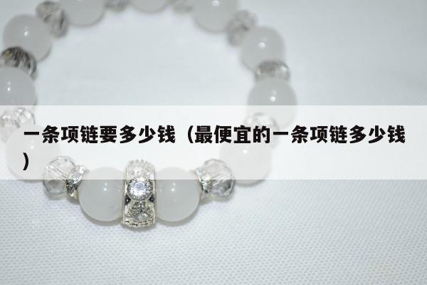 一条项链要多少钱（最便宜的一条项链多少钱）