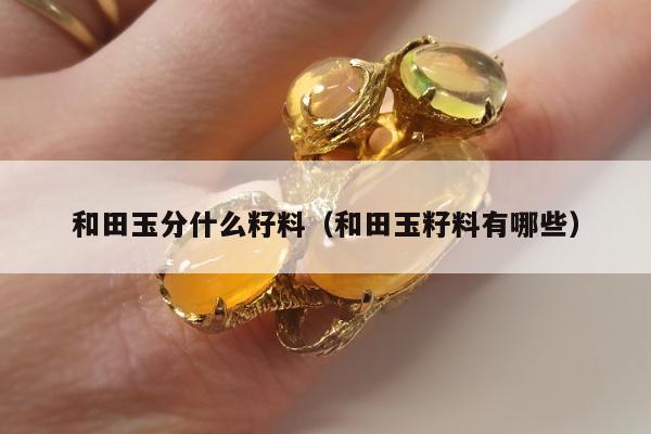 和田玉分什么籽料（和田玉籽料有哪些）