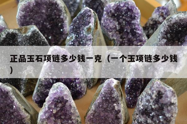 正品玉石项链多少钱一克（一个玉项链多少钱）
