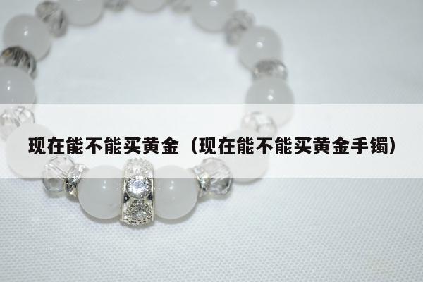 现在能不能买黄金（现在能不能买黄金手镯）
