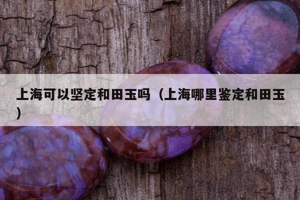 上海可以坚定和田玉吗（上海哪里鉴定和田玉）