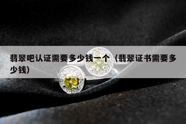 翡翠吧认证需要多少钱一个（翡翠证书需要多少钱）
