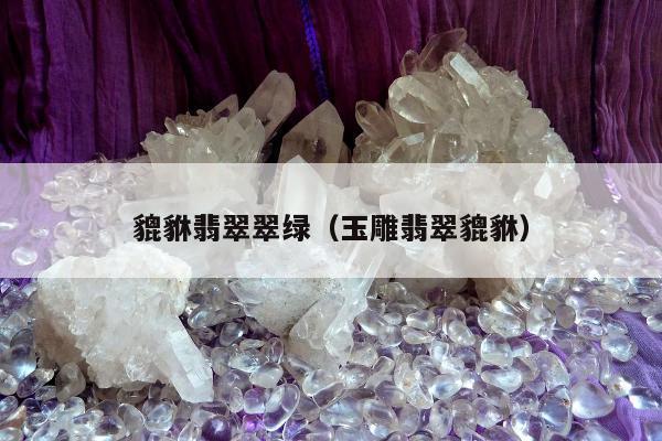 貔貅翡翠翠绿（玉雕翡翠貔貅）