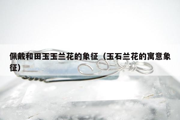 佩戴和田玉玉兰花的象征（玉石兰花的寓意象征）