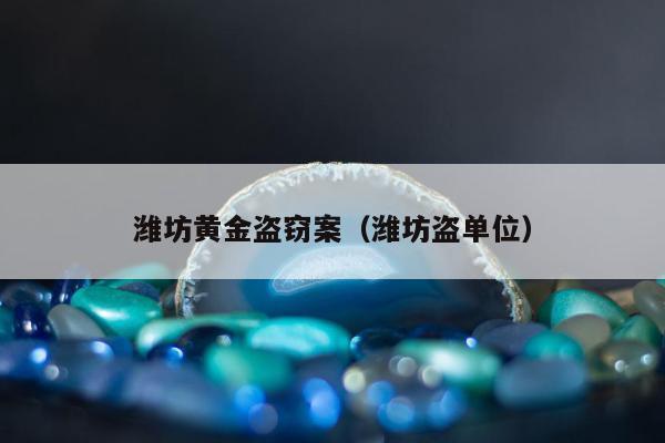 潍坊黄金盗窃案（潍坊盗单位）