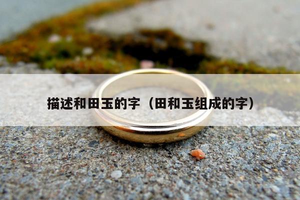 描述和田玉的字（田和玉组成的字）