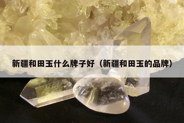 新疆和田玉什么牌子好（新疆和田玉的品牌）