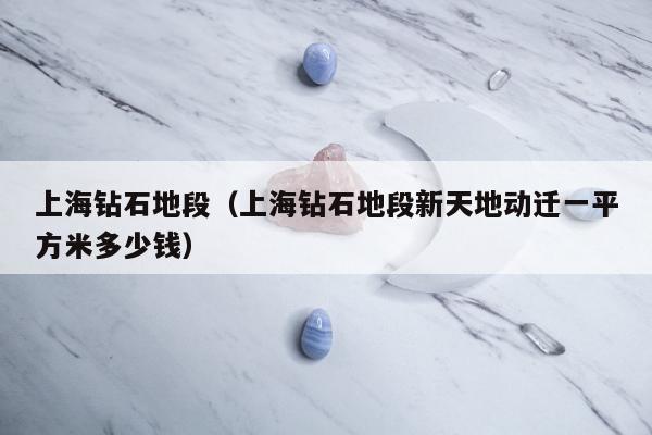 上海钻石地段（上海钻石地段新天地动迁一平方米多少钱）