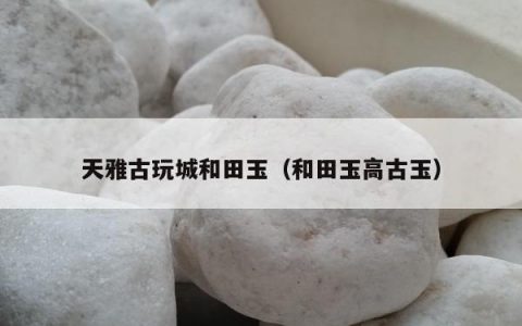 天雅古玩城和田玉（和田玉高古玉）