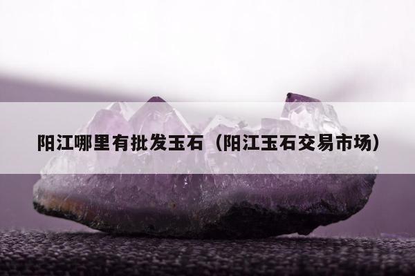 阳江哪里有批发玉石（阳江玉石交易市场）