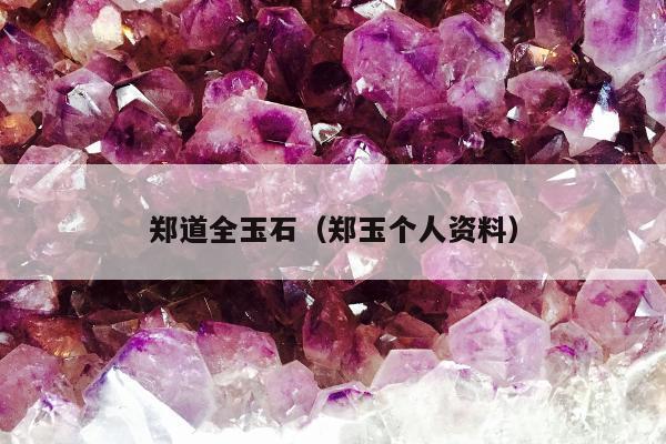 郑道全玉石（郑玉个人资料）