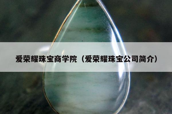 爱荣耀珠宝商学院（爱荣耀珠宝公司简介）