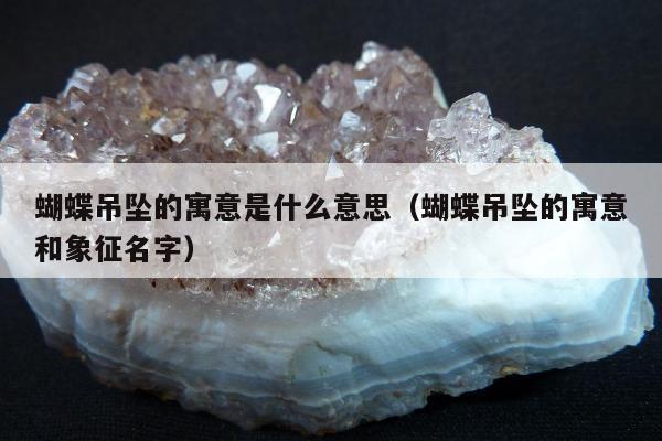 蝴蝶吊坠的寓意是什么意思（蝴蝶吊坠的寓意和象征名字）