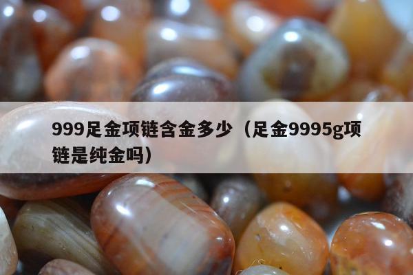 99足金项链含金多少（足金9995g项链是纯金吗）"