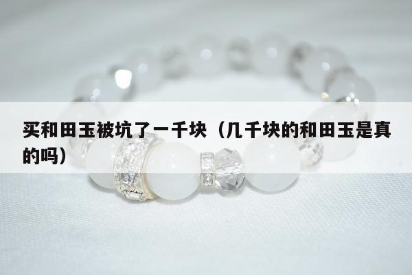 买和田玉被坑了一千块（几千块的和田玉是真的吗）