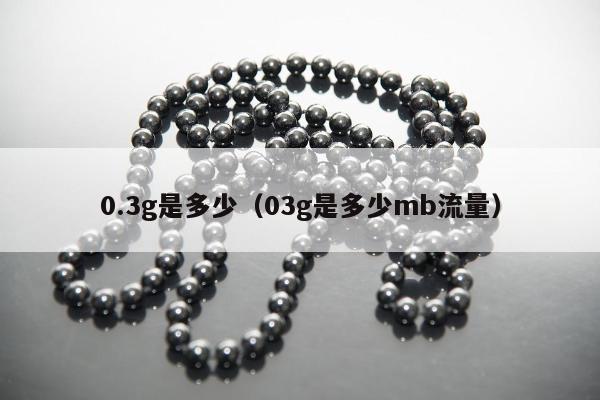 .3g是多少（03g是多少mb流量）"