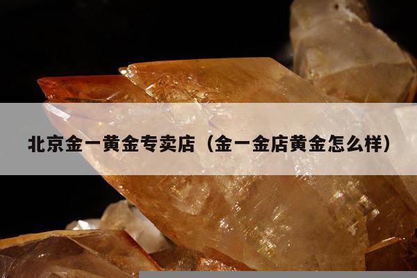北京金一黄金专卖店（金一金店黄金怎么样）