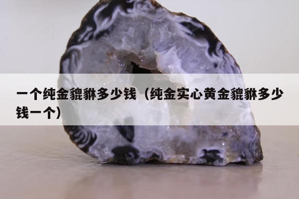 一个纯金貔貅多少钱（纯金实心黄金貔貅多少钱一个）